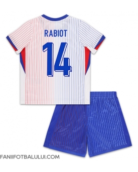 Franța Adrien Rabiot #14 Echipament de Fotbal Replică European 2024 Copii Deplasare (+ Șorturi)